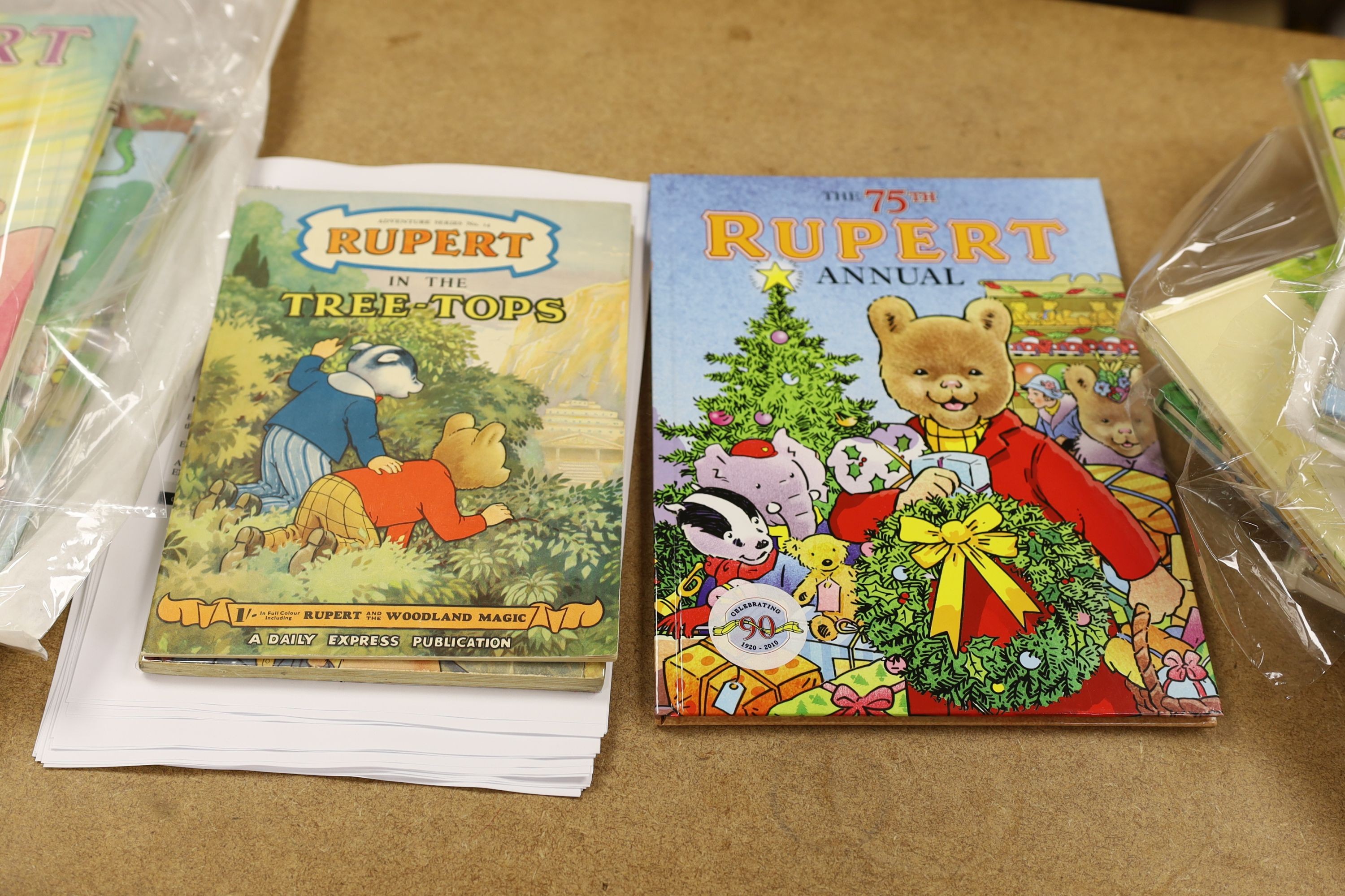 Bestall, Alfred, and others - Rupert Bear Annuals, for the years, 1947, 1949-50, 1955, 1957-59, 1969-2000 and 2010 (40), together with Rupert Bear magazines, various.